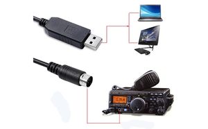Câble Série USB-A Mini Din 8 Broches Mâle Droit RS232 CT-62 pour Données CAT, 1,8 m, pour Radios Série <span class=keywords><strong>FT</strong></span>-100/<span class=keywords><strong>817</strong></span>/857/897 - Product Image 3