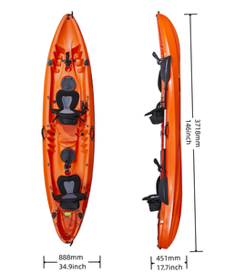 Kayak familial LSF en promotion, 3 places, pour la pêche et la navigation, coque en HDPE/PE/polyéthylène, pour la pêche en plein air - Product Image 3