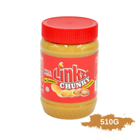 Pâte à tartiner au beurre de cacahuète Linkz Rich Chunky, beurre de noix croustillant, 340g, saveur authentique et naturelle de noix, en bouteille