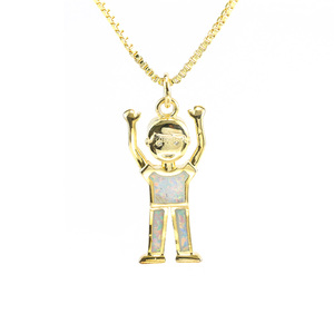 <span class=keywords><strong>Collana</strong></span> Luxury-lite - <span class=keywords><strong>Collana</strong></span> con ciondolo a forma di personaggio maschile - Elegante e semplice, catena girocollo versatile - Product Image 1