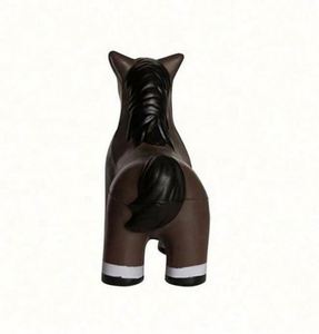 Custom Logo Promotion Horse Shaped Stress Ball Squeeze PU Foam Black Horse Anti Stress <b>Toy</b> <b>Animal</b> Stress Relief <b>Toys</b> - Product Image 3