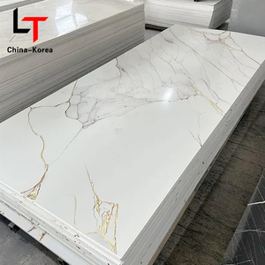 LT 1220*2440mm * 5mm Hot Sale Innendekoration Künstliche UV-Marmor Wand platte & Platte Hoch glänzende PVC-Kunststoff platte für Haus - Product Image 1