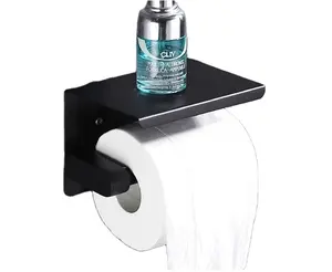 black color toilet paper holder made of stainless steel