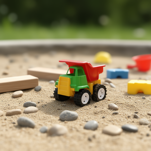 Small Plastic Dump Truck <b>Toy</b> for Kids <b>Construction</b> Sand Play <b>Vehicle</b> Mesh Bag Packed - Product Image 2