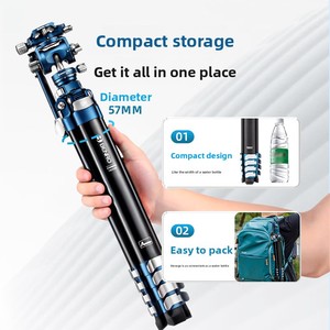 Trépied photo <span class=keywords><strong>Benro</strong></span> Bluebird en alliage d'aluminium et fibre de <span class=keywords><strong>carbone</strong></span> 2-en-1, support de voyage léger avec pieds à 3 sections et niveau à bulle - Product Image 5