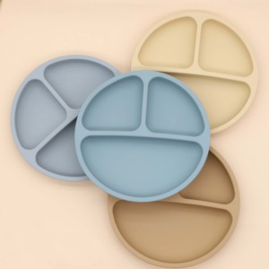 Plato de silicona irrompible dividido, antideslizante, Apto para lavavajillas y <span class=keywords><strong>microondas</strong></span>, <span class=keywords><strong>el</strong></span> más vendido - Product Image 4