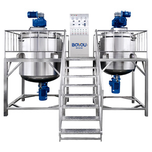 500L 1000L chế biến thực phẩm thép không gỉ Áo khoác điện sưởi ấm bể trộn với Máy khuấy homogenizer - Product Image 2