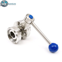 Vanne papillon DIN INOX 304 à écrou mâle