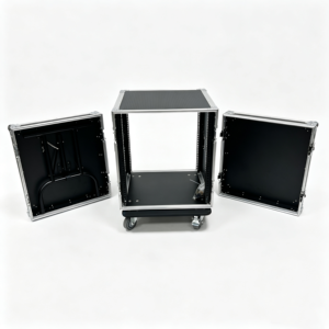 <span class=keywords><strong>Flightcase</strong></span> OEM 12U de haute qualité pour amplificateur de profondeur inférieure à 49 cm avec 2 portes fusionnables, 4 roues et 1 table DJ - Product Image 3