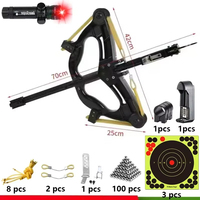 Lance-pierre Métallique à Tir Continu, Arc Composé à Poulies avec Visée Laser, Kit d'Entraînement de Tir et Chasse en Extérieur