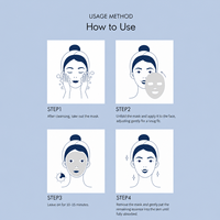 Masque facial hydratant instantané Gb.Lab 15 minutes, 25 ml*5, extrait d'algues, traitement pour peaux déshydratées et ternes