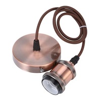 Kit de suspension industrielle vintage réglable avec douille E27 et câble, support de lampe E27 DIY avec cordon