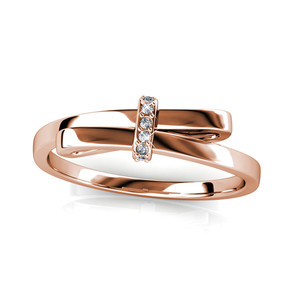 Di alta qualità classico fiocco 18K oro placcato <span class=keywords><strong>anello</strong></span> intarsiato con cristalli <span class=keywords><strong>Swarovski</strong></span> <span class=keywords><strong>anello</strong></span> gioiello fede nuziale per le donne - Product Image 4