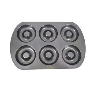 Vente chaude Stock 0.5mm 6 Cavité Gâteau Moule En Acier Au Carbone Rond Donut Moule pour La Cuisson - Product Image 1