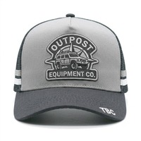 Gorra Trucker de Malla de 5 Paneles Bicolor con Cuerda para Uso Exterior, Tejido Común, Personalización al por Mayor OEM ODM