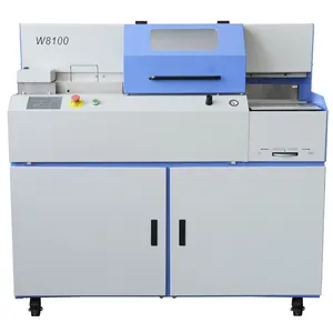 Carpeta de pegamento de papel termofusible, eléctrica, Semi automática, perfecta, con pegamento lateral W8100