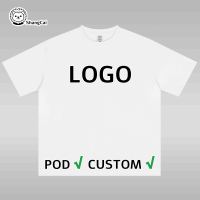 Impression DTF à la demande sur t-shirt pour homme, t-shirt uni 100% coton, 235 g/m², léger, POD et coupe et couture, style streetwear, coupe ample