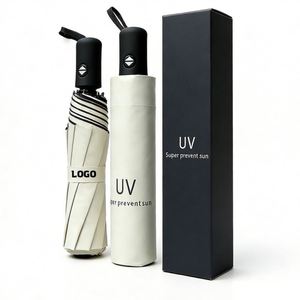 Paraguas Plegable de 3 Secciones, Resistente al Agua, con Protección UV, Personalizable con Logotipo, para Regalos Empresariales, Venta al Por Mayor - Product Image 1
