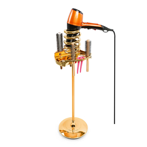 Soporte de Suelo Profesional Multifuncional para Secador de Pelo de Salón, para Secadores de Pelo Dorados y Plateados, Suministro de Fábrica - Product Image 2
