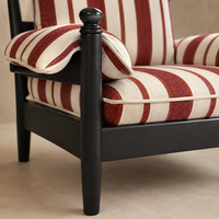 Fauteuil inclinable d'appoint style nordique Wabi-Sabi, chaise de loisirs moderne en bois massif rembourrée pour salon et mobilier de maison