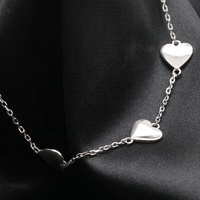 Fine Saint Valentin Bijoux Bracelet peut être laser logo personnalisé Romantique Coeur Charme Bracelet Fille 925 argent sterling