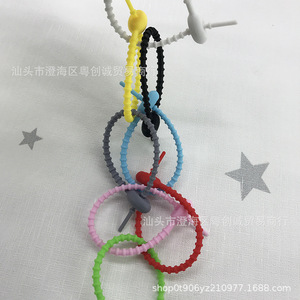 Soft Rubber Cable Ties 120mm Self-Locking For Data Network Earphone Charging Cables - Product Image 2
