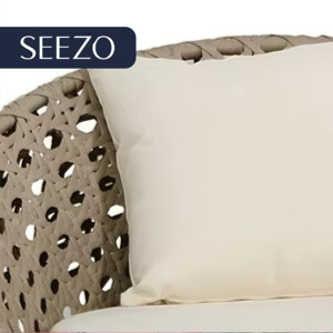 Canapé <span class=keywords><strong>de</strong></span> <span class=keywords><strong>jardin</strong></span> demi-rond style nordique pour l'extérieur, avec structure métallique, ensemble <span class=keywords><strong>de</strong></span> chaises et canapé ovales en rotin synthétique pour l'extérieur - Product Image 3