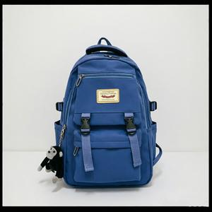 Mochila moderna para estudiantes universitarios, mochila ligera de nailon impermeable con múltiples bolsillos, elegante bolsa de viaje para adolescentes - Product Image 2