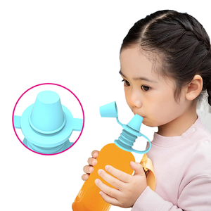 ขวดน้ำเด็กซิลิโคนทนทาน ปลอดสาร BPA พร้อมจุกกัดสำหรับเปลี่ยน ใช้ได้กับอุปกรณ์เสริมทั่วไป ฝาแปลงอเนกประสงค์ - Product Image 2