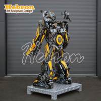 Prix d'usine Robot Transformer réaliste grandeur nature Bumblebee Optimus Prime pour parc à thème, spectacle de terrain de jeux, sculpture en métal recyclé
