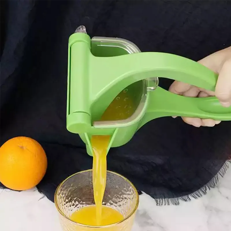 Maskottchen Mehrzweck 2-In-1 Handpresse Zitrone-Limenspresse für Orangensaft Kunststoff langer Griff Küchengeräte Zuhause praktisch