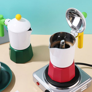 Fábrica al por mayor estilo italiano estufa de inducción de aluminio portátil Espresso <span class=keywords><strong>cafetera</strong></span> Moka Pot - Product Image 2