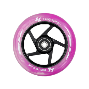 110mm Transparent PU Scooter Roues Soie Impression Logo Personnalisé Trick <span class=keywords><strong>Freestyle</strong></span> Stunt Scooter Pièces Prêt à Expédier - Product Image 6