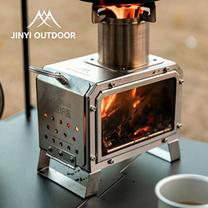 Poêle Fangcun pour le camping en plein air, poêle à bois pour tente, poêle à eau bouillante, foyer pliable, poêle chauffante - Product Image 4