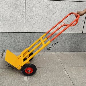 भारी शुल्क धातु डोली हैंड ट्रक कार्ट ट्रॉली स्टील रबर सामग्री हैंडलिंग उपकरण - Product Image 6