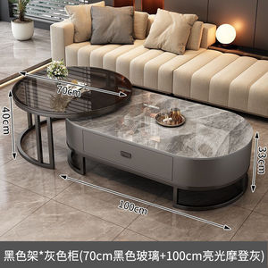 Tùy biến nóng bán dễ dàng lắp ráp đồ nội thất nhà phòng khách văn phòng Side Vòng Kim Loại Đá Cẩm Thạch Bàn cà phê - Product Image 5