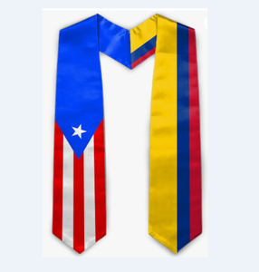 Puerto Rico dominican cờ lấy trộm lớp 2025 hỗn hợp quốc gia cờ tốt nghiệp Sash unisex dành cho người lớn Quà Tặng 72 "dài - Product Image 6