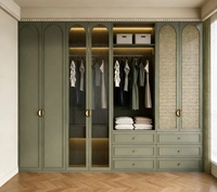 Armoire sur mesure moderne et écologique en bois massif, grande capacité, pour chambre à coucher, dressing ou appartement
