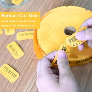 Billets de tombola premium L LIKED jaunes, 1 rouleau de 2000 billets en papier parfaits pour les mariages, les carnavals, les jeux de boissons, les fêtes et les événements - Product Image 5
