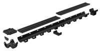 Système de drainage linéaire en plastique HDPE PP 200x200x1000mm pour routes, compatible avec un couvercle de drainage de 240mm de largeur