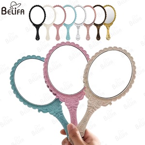 Nouveau gros or argent <span class=keywords><strong>noir</strong></span> ovale rétro <span class=keywords><strong>miroir</strong></span> à main miroirs cosmétiques haute qualité Vintage <span class=keywords><strong>miroir</strong></span> de maquillage à main pour les femmes - Product Image 1