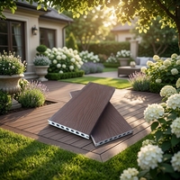 Système de revêtement de sol extérieur en WPC creux facile à installer