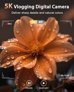 Nouvel <span class=keywords><strong>appareil</strong></span> <span class=keywords><strong>photo</strong></span> numérique 5K pour vlogging 2026, 96MP, double objectif, zoom optique 6x, batterie 64 Go 1050 mAh, écran IPS 2,8 pouces - Product Image 2