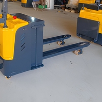 Transpalette électrique autoporté 1,5 tonne, alimenté par batterie 48V, transpalette à conducteur marchant, transport électrique complet pour entrepôt