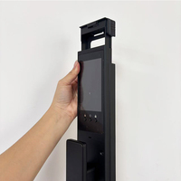 Serrure de porte intelligente moderne A60 avec Cloud et carte mémoire, contrôle WiFi et via application Tuya, en noir mat pour portes en bois/aluminium/acier