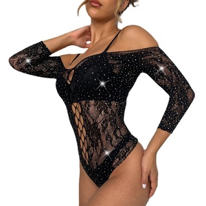 ชุดชั้นในเซ็กซี่ผู้หญิง ชุดบอดี้สูทซีทรูสีดำ คอร์เซ็ท บอดี้สูท ชุดชั้นในเซ็กซี่ - Product Image 5