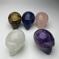 Vente en gros de crânes extraterrestres en cristal naturel de haute qualité de 2 pouces