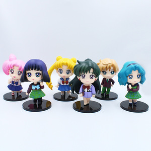 Set de Figuras de Acción de Anime Sailor Moon Versión Q, Incluye Usagi Tsukino, Chibiusa, Rei Hino, Mamoru Chiba, Decoración para Fanáticos del Anime - Product Image 2