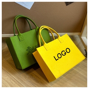 Bolsa de Compras de Fieltro Personalizada Directo de Fábrica, Bolsa de Fieltro Lisa sin Estampado, Logotipo Personalizado Impreso al por Mayor - Product Image 5