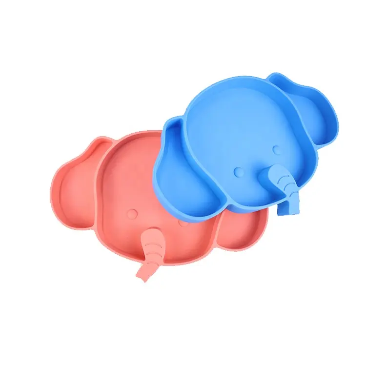 100% cấp thực phẩm Silicone trẻ mới biết đi tấm cho bé ăn tấm chống trượt trẻ em Bộ đồ ăn chia tấm hút cho bé